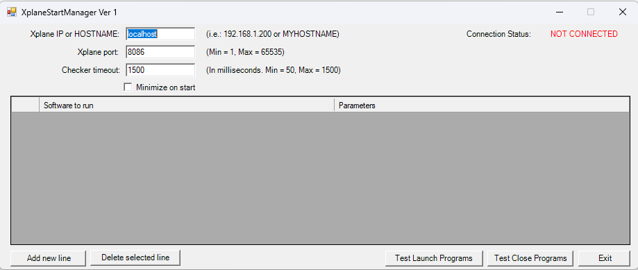 X-Plane Start Manager