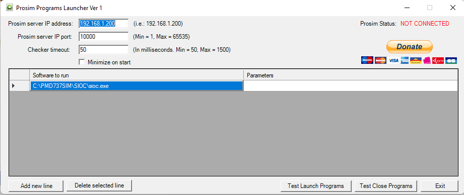 Prosim Programs Launcher